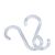 Crochet en S, longueur de 55 mm, plastique transparent null