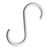 Crochet en S, longueur de 55 mm, plastique blanc null