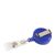 Porte-badge enrouleur, en plastique bleu 