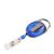 Porte-badges enrouleur avec clip de ceinture bleu|transparent 