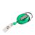 Porte-badges enrouleur avec clip de ceinture vert|transparent 