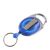 Porte-clés retractable avec clip bleu|transparent 
