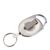 Porte-clés retractable avec clip blanc|transparent 