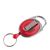 Porte-clés retractable avec clip rouge|transparent 