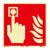 Panneau Point d'alarme incendie, photoluminescent, plastique, ISO 7010 150 x 150 mm