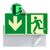 Panneau Issue de secours, photoluminescent, plastique, ISO 7010 en bas 