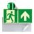 Panneau Issue de secours, photoluminescent, plastique, ISO 7010 tout droit/ en haut 
