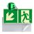 Panneau Issue de secours, photoluminescent, plastique, ISO 7010 à gauche/en bas 