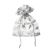 Sachets organza Noël 100 x 130 mm  | Flocon de neige/cristal de glace 
