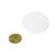 Pastilles métalliques blanches, adhésives 40 mm