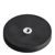 Aimants caoutchoutés avec filetage intérieur noir  | 43 mm