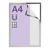 Cadre magnétique A4 Window Frame argent 