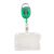 Porte-carte enrouleur vert|transparent  | 1 curseur 