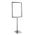 Cadre pour affiche avec pied et support (kit) A3 noir  | surface d'appui: noir  | Tige aluminium téléscopique ajustable de 350- 550 mm 
