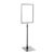Cadre pour affiche avec pied et support (kit) A4 gris  | surface d'appui: noir  | Tige aluminium téléscopique ajustable de 350- 550 mm 