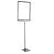 Cadre pour affiche avec pied et support (kit) A3 noir  | surface d'appui: noir  | Tige aluminium téléscopique longueur 600 - 900 mm 
