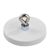 Aimant caoutchouté avec œillet 43 mm | blanc 