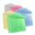 Pochettes porte-documents A4, marge de classement, couleurs assorties 10 unités bleu|vert|jaune|transparent|rose 