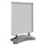 Stop-trottoir STORM-STOP Lite A0 avec réservoir d'eau, résistant au vent, profil 32 mm, coins arrondis argent 
