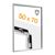 Cadre clic-clac ignifuge 50 x 70 avec certificat de classement au feu B-s1, d0 avec film de protection en PET  | argent 