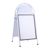 Stop-trottoir en acier A2 STEEL-STOP avec panneau supérieur  | blanc 