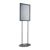 Présentoir sur pied  double face A2, base ovale null