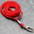 Lanyard, largeur 10 mm rouge  | avec clip mousqueton 