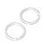 Mousquetons, rond, 38 mm, aluminium, argent argent 