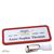 Porte-badges avec clip Office 75 x 27 mm  | rouge  | Clip de suspension 