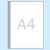 Pochettes transparentes, A4 Bord de classement: blanc renforcé, avec trou Euro  | 55 µm