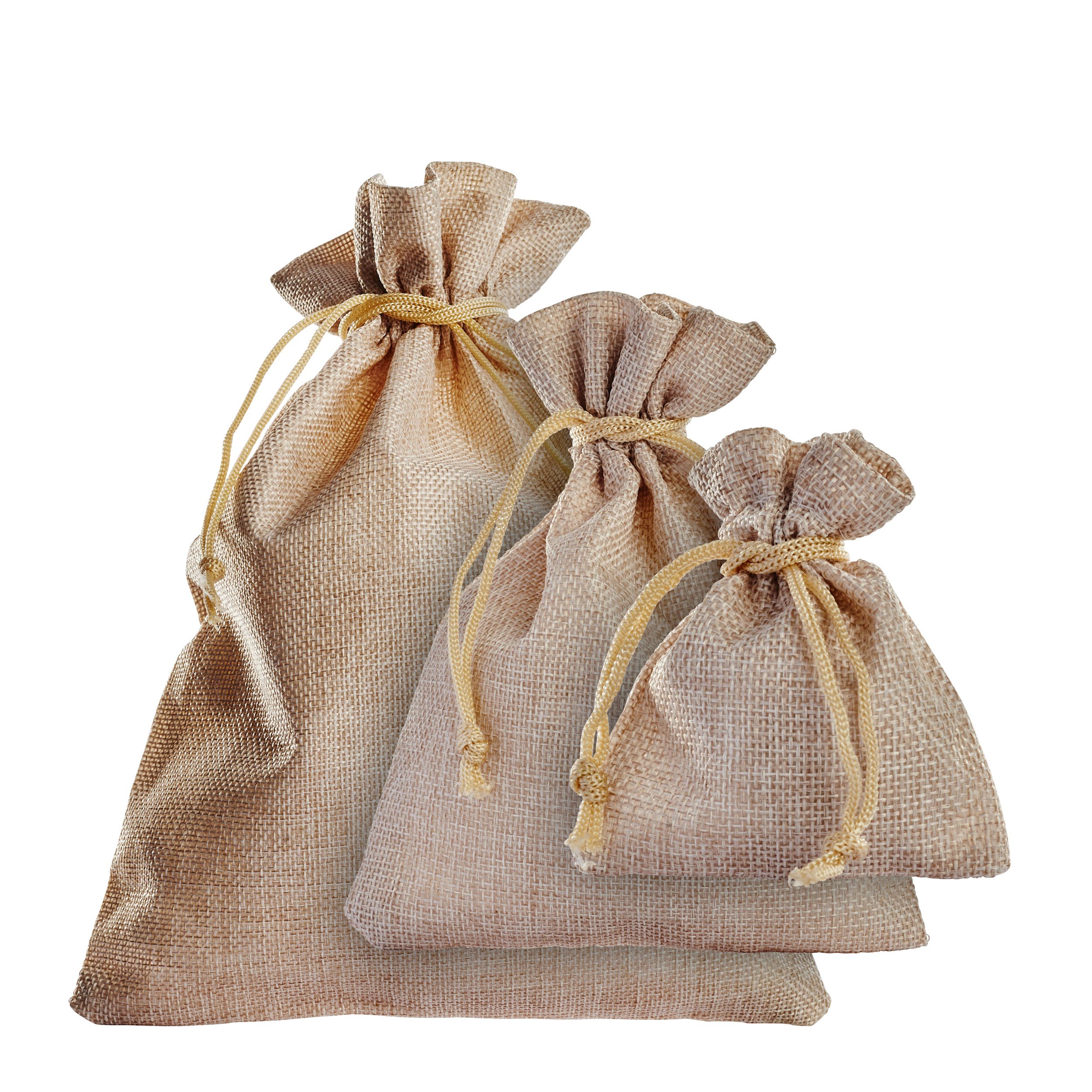 Sac En Toile De Jute Naturelle Réutilisable RoxNvm - Grand Cabas 46x35x14 Cm Avec Foulard, Doublure Imperméable, Pour Shopping