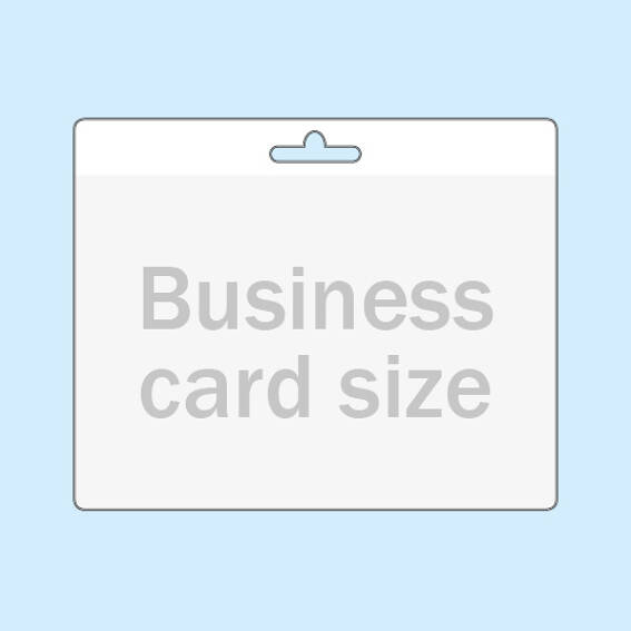 Porte-badges format carte bancaire, bord de suspension transparent