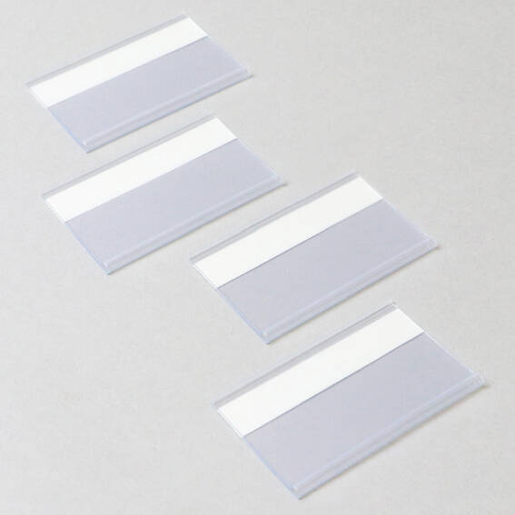 26 mm, 1000 mm, transparent Réglettes porte-étiquettes DBR, adhésives