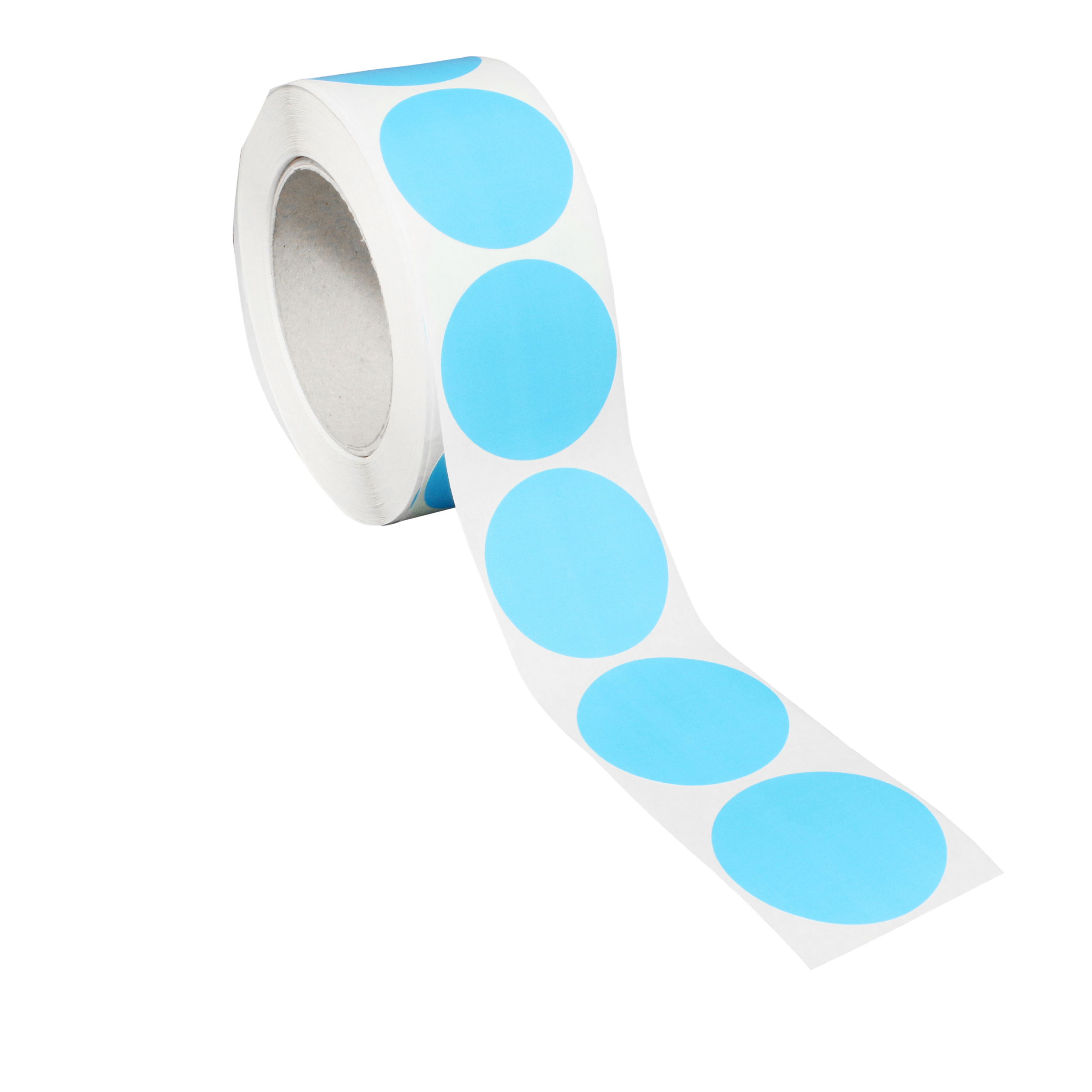 bleu clair  40 mm Pastilles autocollantes de couleur, en papier