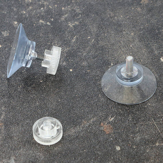 30 mm, M4, longueur 10 mm, écrou moleté en plastique transparent Ventouses  avec écrou