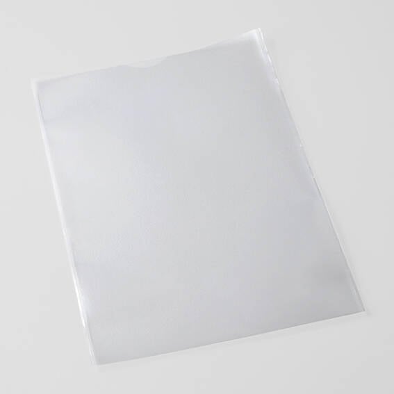 Pochette plastique non-perforée pour A5, ouverture petit côté, transparent