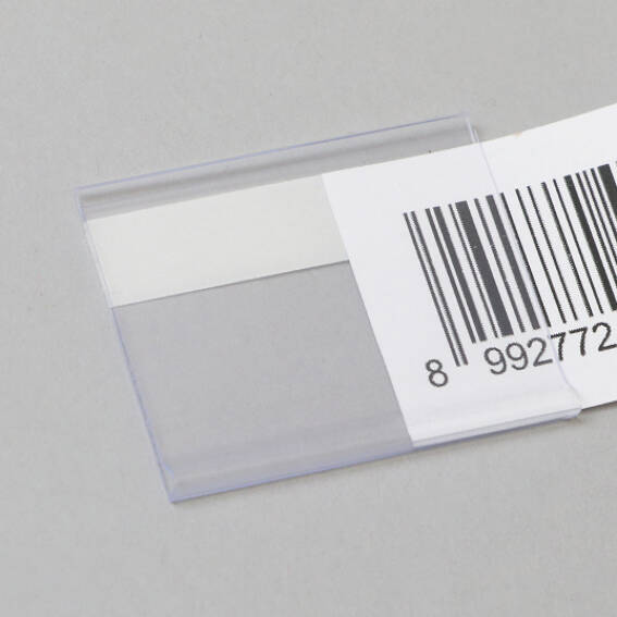 39 mm, 54 mm, transparent Réglettes porte-étiquettes DBR, adhésives