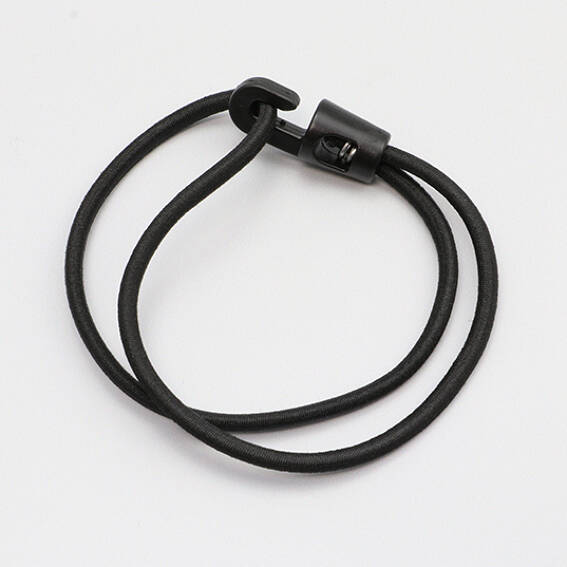200 mm, noir Tendeur élastique avec crochet en plastique