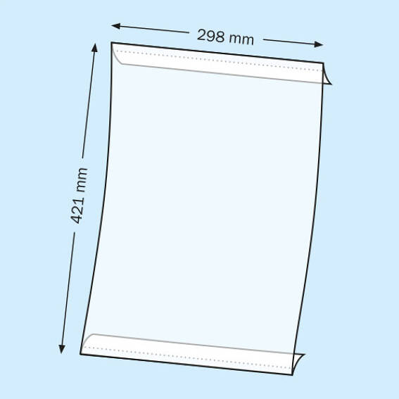 Pochette A3 horizontale adhésive - pochettes adhésives : Promociel