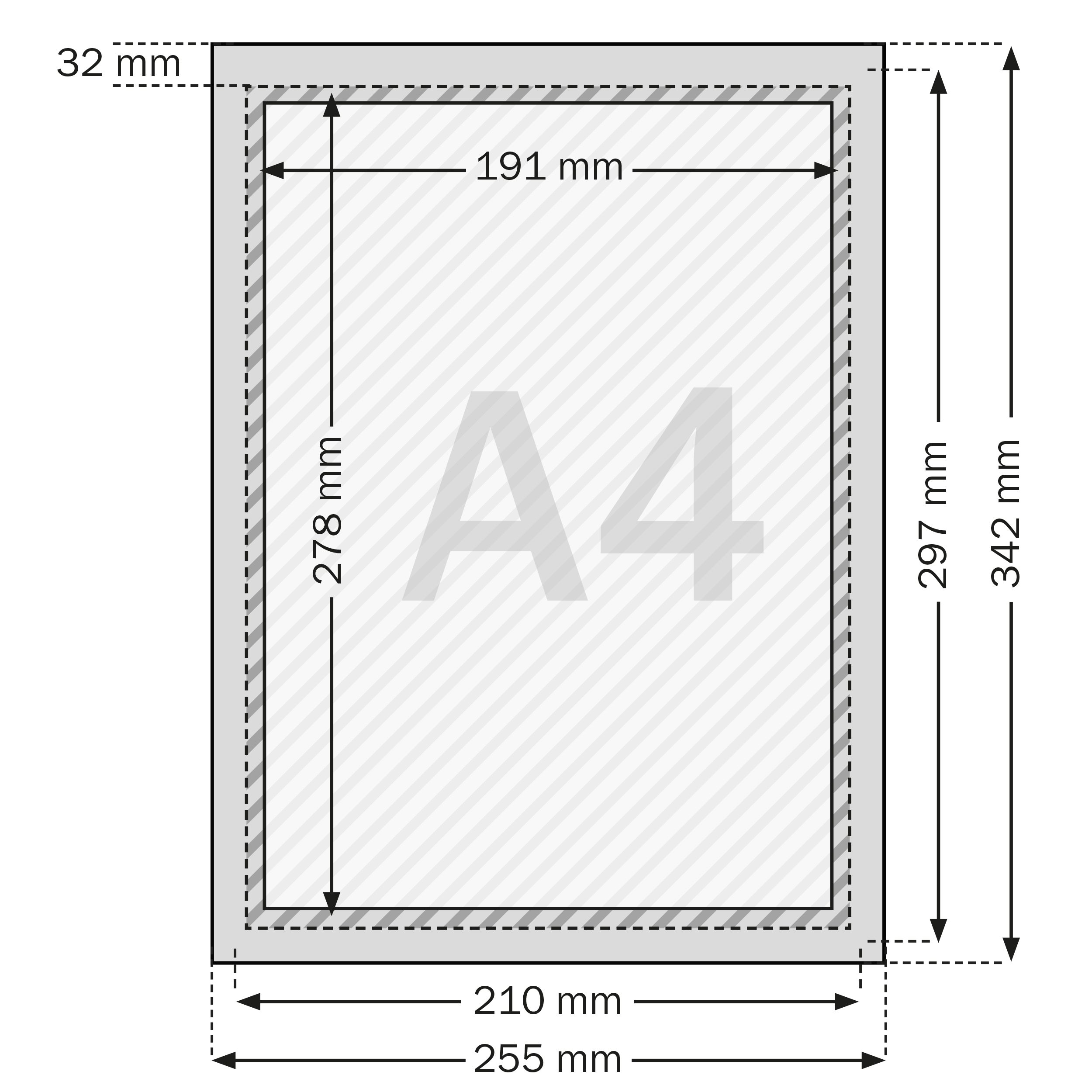 Cadre Aluminium clic clac argenté format A4 - 21 x 29,7 cm - supplytechmaroc